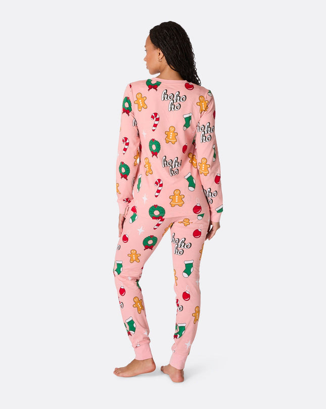 Pyjama de Noël rose pour femmes