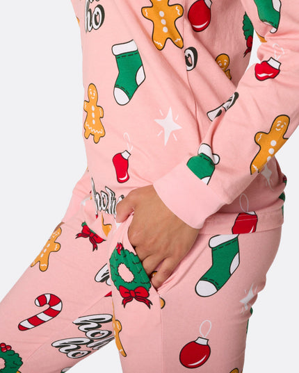 Pyjama de Noël rose pour femmes