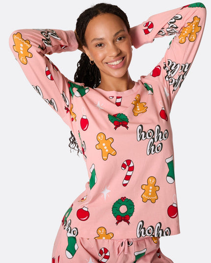 Pink Hohoho Family Christmas Pajamas