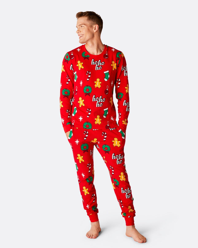 Pyjama de Noël rouge Hohoho pour homme