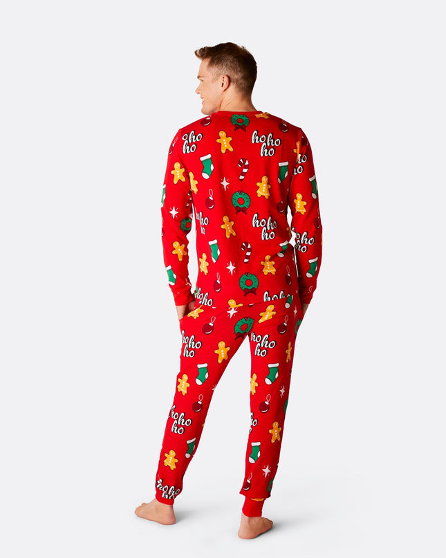 Pyjama de Noël rouge Hohoho pour homme