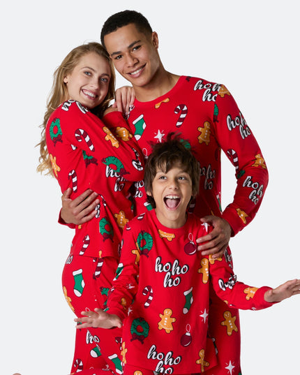 Red Hohoho Family Christmas Pyjamas