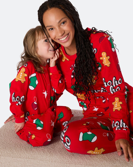 Pyjama de Noël rouge Hohoho pour femmes