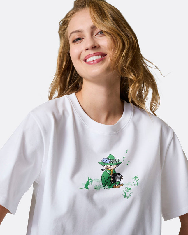 Pyjama court Snufkin pour femme, idéal pour une nuit élégante