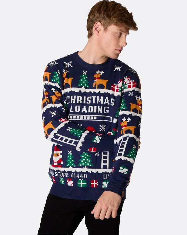 Pull de Noël rétro pour homme