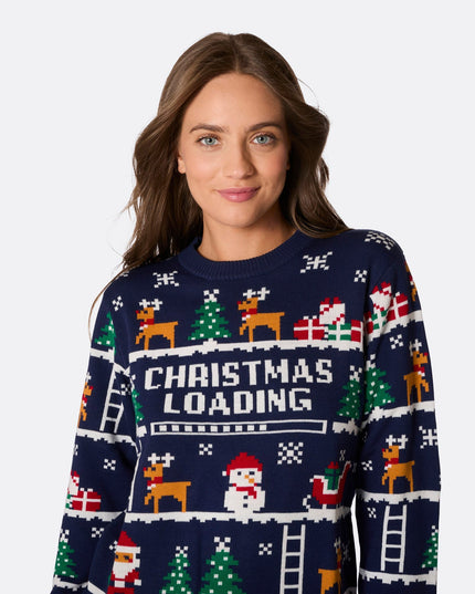 Pull de Noël rétro pour femme inspiré des jeux vidéo