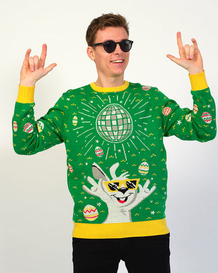 Pull de Pâques Disco Vert - Édition Homme