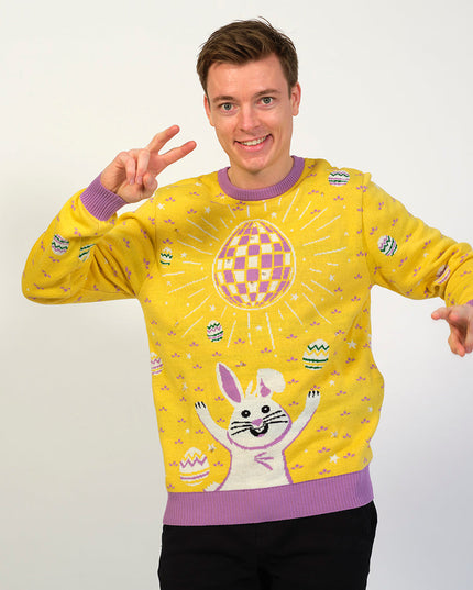 Pull de Pâques disco pour hommes