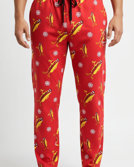 Wienerschnitzel - Pantalon de pyjama avec logo Hot Dog sur l'ensemble