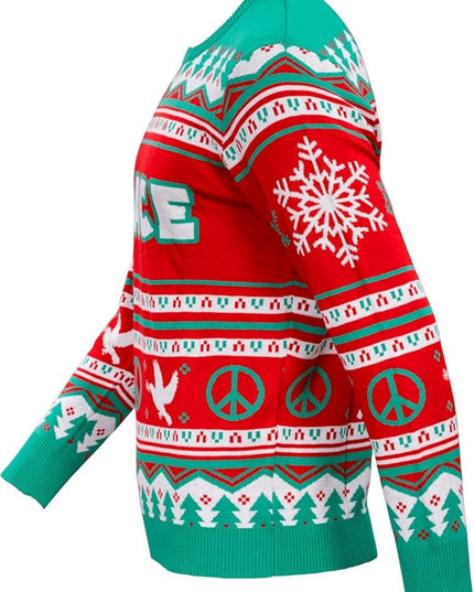 Pulls de Noël moches unisexes pour couples « Je viens en paix »