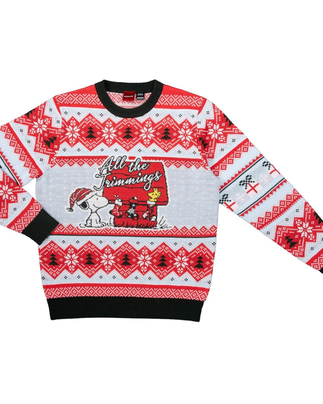 Pull de Noël moche Peanuts House : Tous les ornements