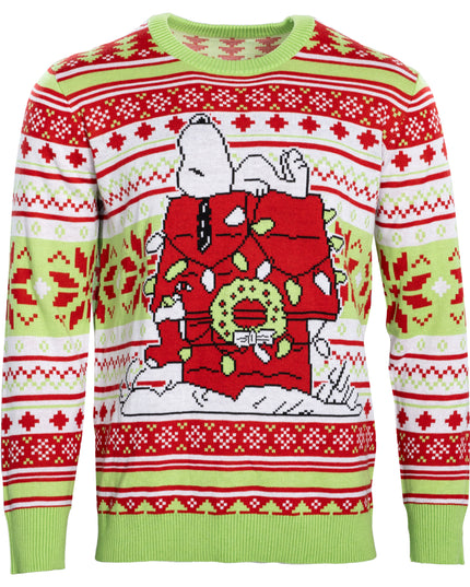 Pull de Noël moche avec la niche de Snoopy et les Peanuts