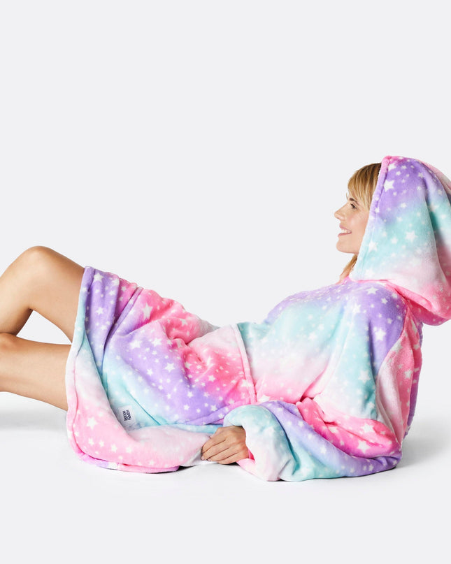 Sweat à capuche rose arc-en-ciel HappyHoodie