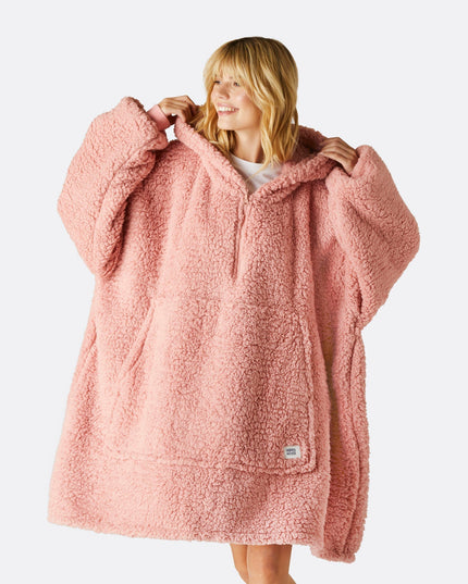 Sweat à capuche rose en sherpa HappyHoodie