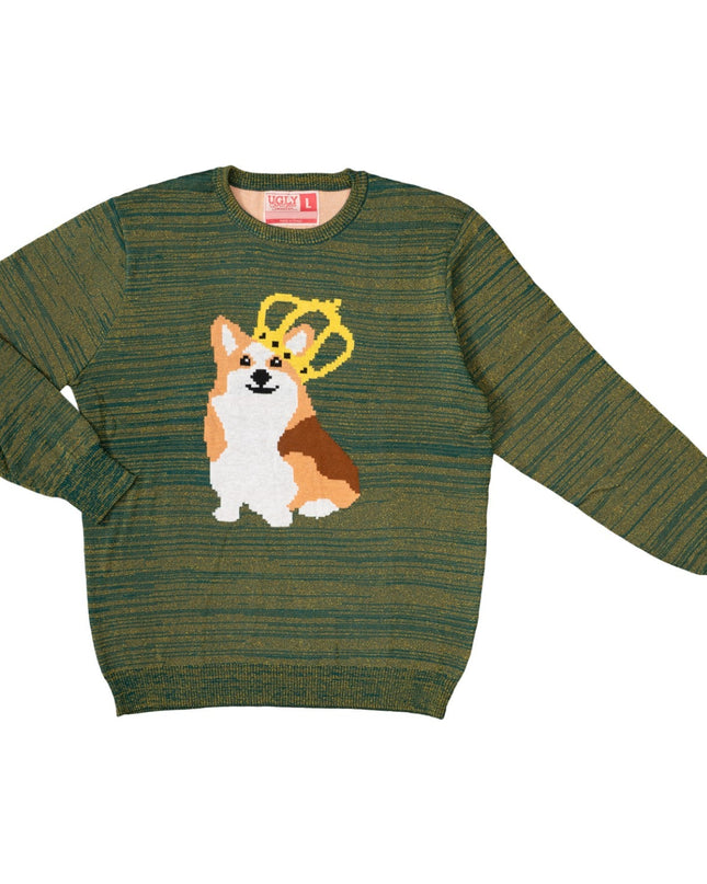 Pull de Noël moche pour les amoureux des chiens Queen Corgi