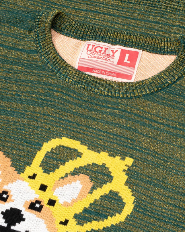 Pull de Noël moche pour les amoureux des chiens Queen Corgi