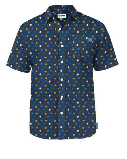 Men's Dreidel Decor Button Down Shirt
