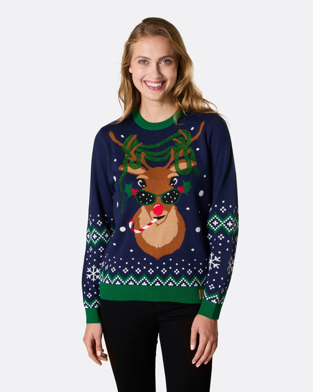 Pull de Noël Rudolph pour femmes