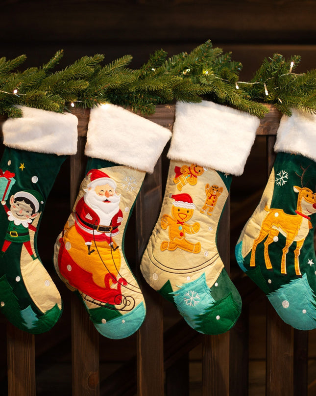 Chaussettes de Noël assorties pour toute la famille, motif rennes