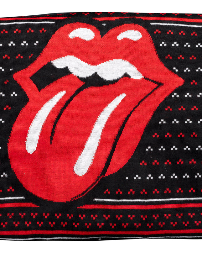 Pull de Noël moche Rolling Stones avec lèvres et langue