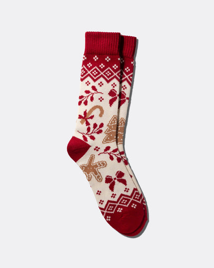 Chaussettes de Noël tricotées en forme de pain d'épice