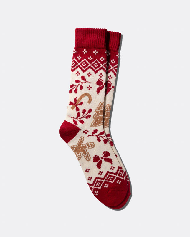 Chaussettes de Noël tricotées en forme de pain d'épice