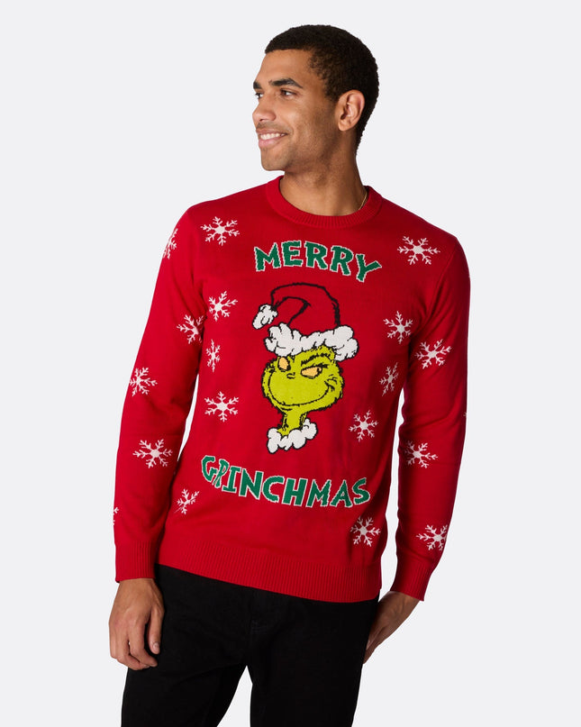 Pull de Noël moche pour homme « Joyeux Grinchmas »