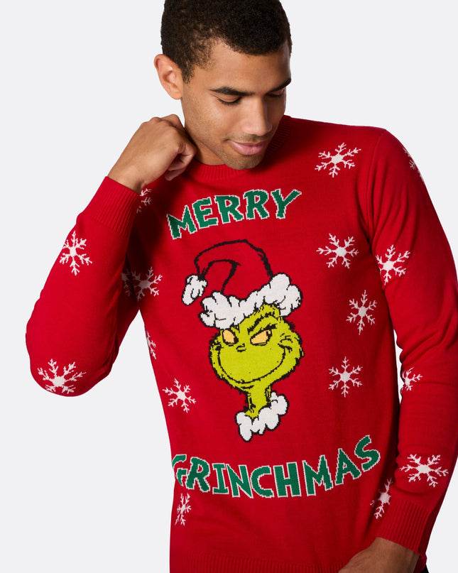 Pull de Noël moche pour homme « Joyeux Grinchmas »