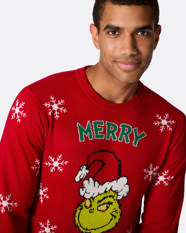 Pull de Noël moche pour homme « Joyeux Grinchmas »