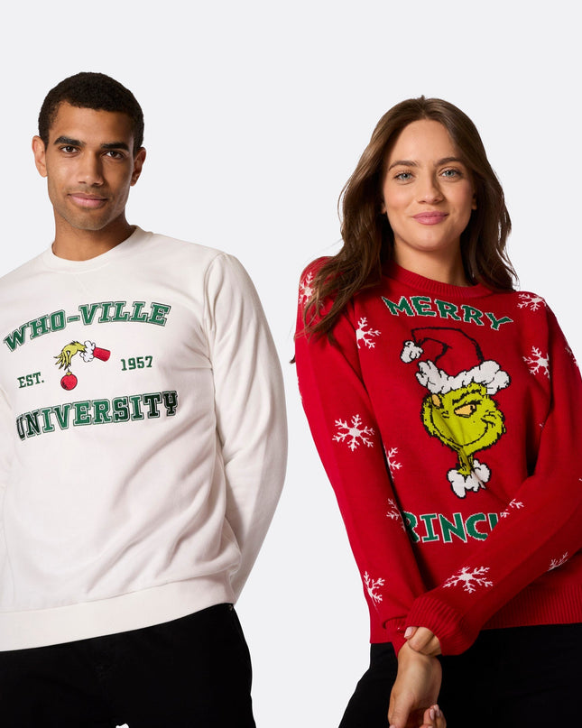 Pull de Noël moche pour homme « Joyeux Grinchmas »