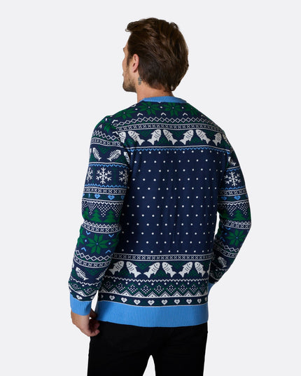 Pull de Noël pour homme avec trois poissons sages