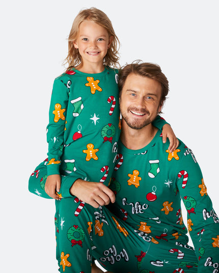 Pyjamas de Noël verts pour enfants
