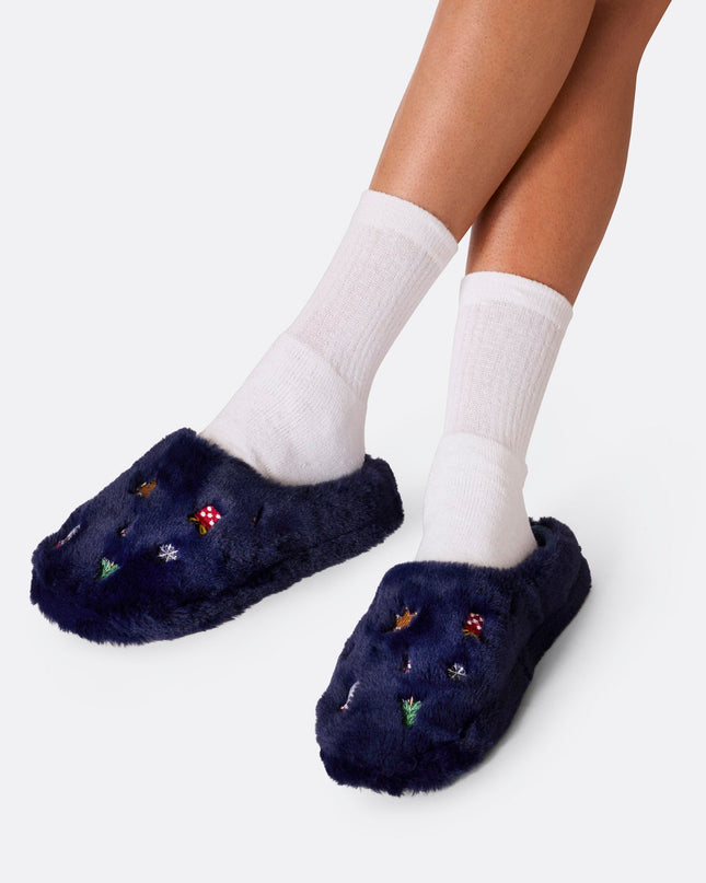 Pantoufles de Noël duveteuses