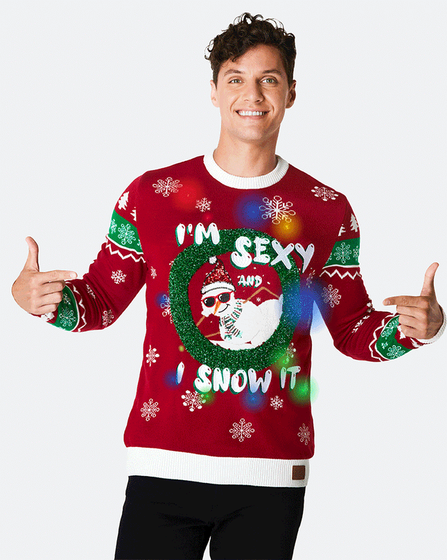 Pull de Noël pour homme « Je suis sexy et je le fais paraître »