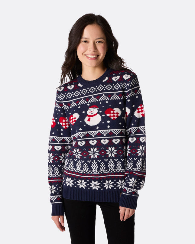 Pull de Noël bonhomme de neige pour femme, pour rester bien au chaud cet hiver