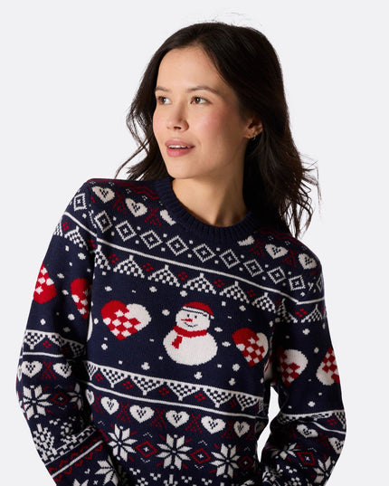 Pull de Noël bonhomme de neige pour femme, pour rester bien au chaud cet hiver