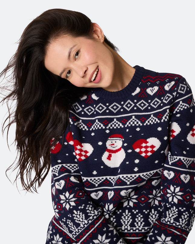 Pull de Noël bonhomme de neige pour femme, pour rester bien au chaud cet hiver