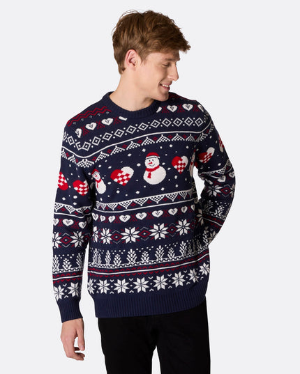 Pull de Noël bonhomme de neige pour homme