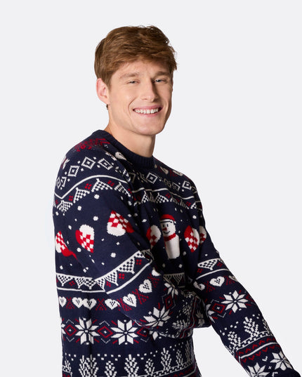 Pull de Noël bonhomme de neige pour homme