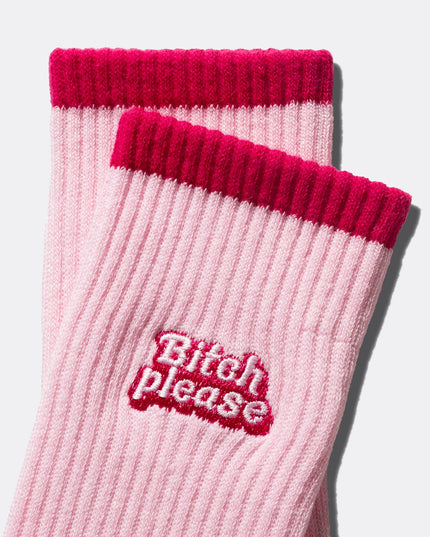Chaussettes de tennis « Bitch Please » pour adultes - Cadeau humoristique