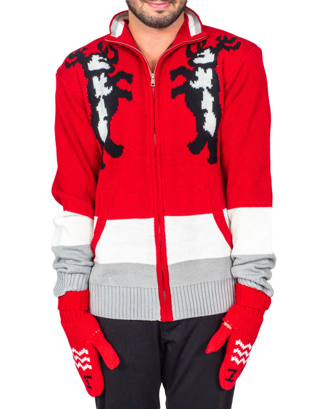 Santa Claus Movie Deluxe Costume Set: Sweater, Hat & Mittens