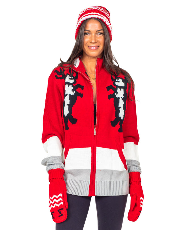 Santa Claus Movie Deluxe Costume Set: Sweater, Hat & Mittens