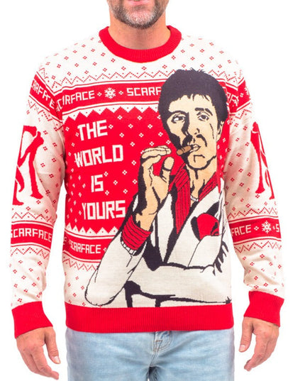 Pull de Noël moche Scarface Tony Montana pour hommes et femmes