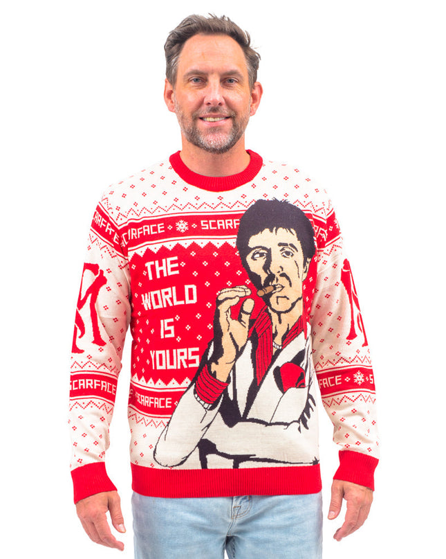 Pull de Noël moche Scarface Tony Montana pour hommes et femmes