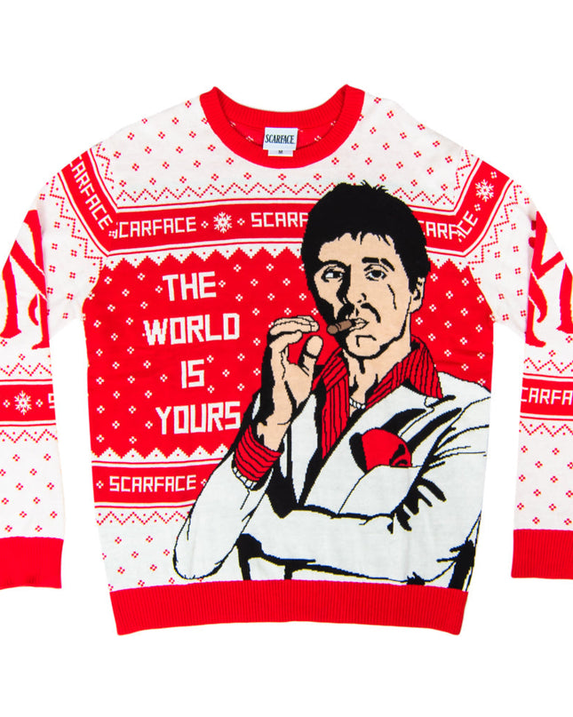 Pull de Noël moche Scarface Tony Montana pour hommes et femmes