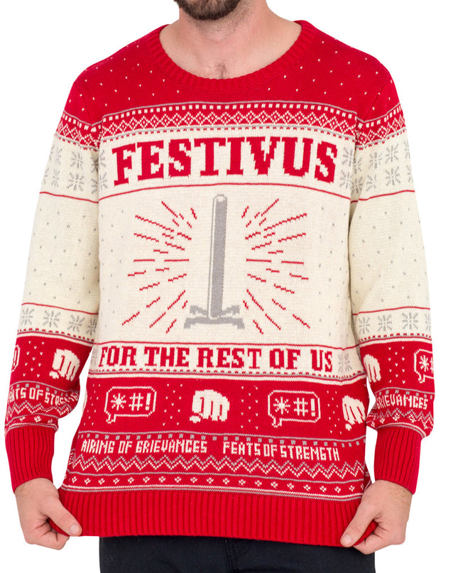 Pull de Noël moche Seinfeld Festivus pour hommes