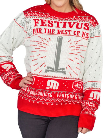 Pull de Noël moche Seinfeld pour femme, style Festivus