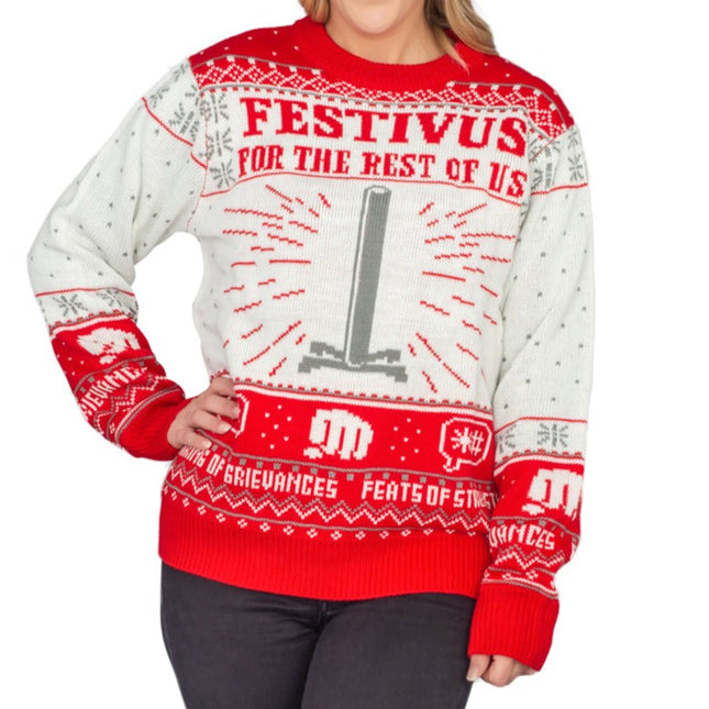 Pull de Noël moche Seinfeld pour femme, style Festivus