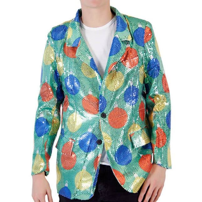 Veste blazer de Noël moche à paillettes