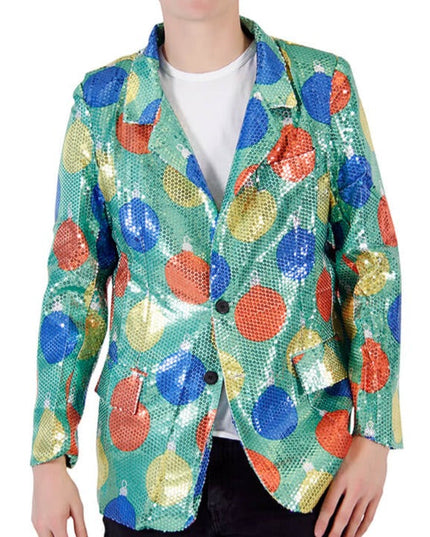 Veste blazer de Noël moche à paillettes